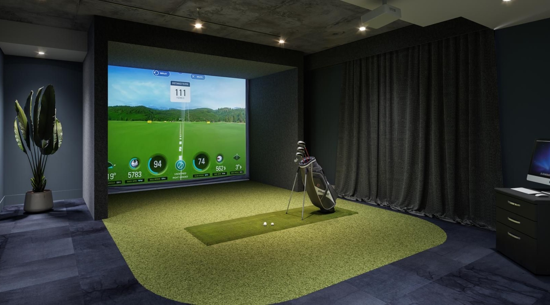 a golf simulator