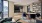 a room with a table, chairs and a tv